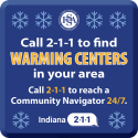 Residents can call 2-1-1 to find local warming centers during upcoming winter weather