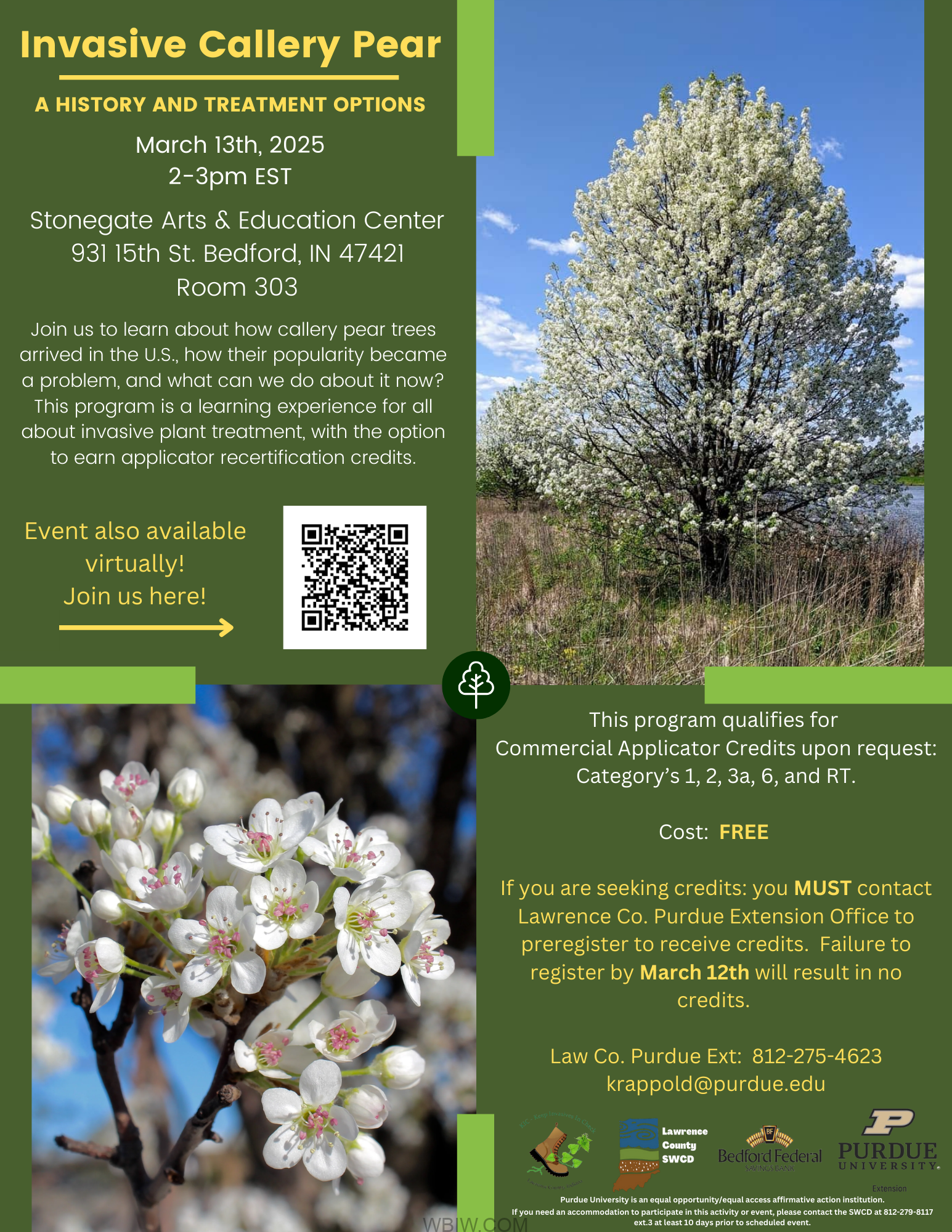 Callery Pear Invasive Statewide workshop on Invasive Callery Pear – Learn and earn CCH ...