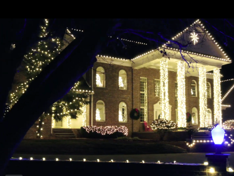 Bedford home lights up the holiday season, bringing seasonal cheer to the community