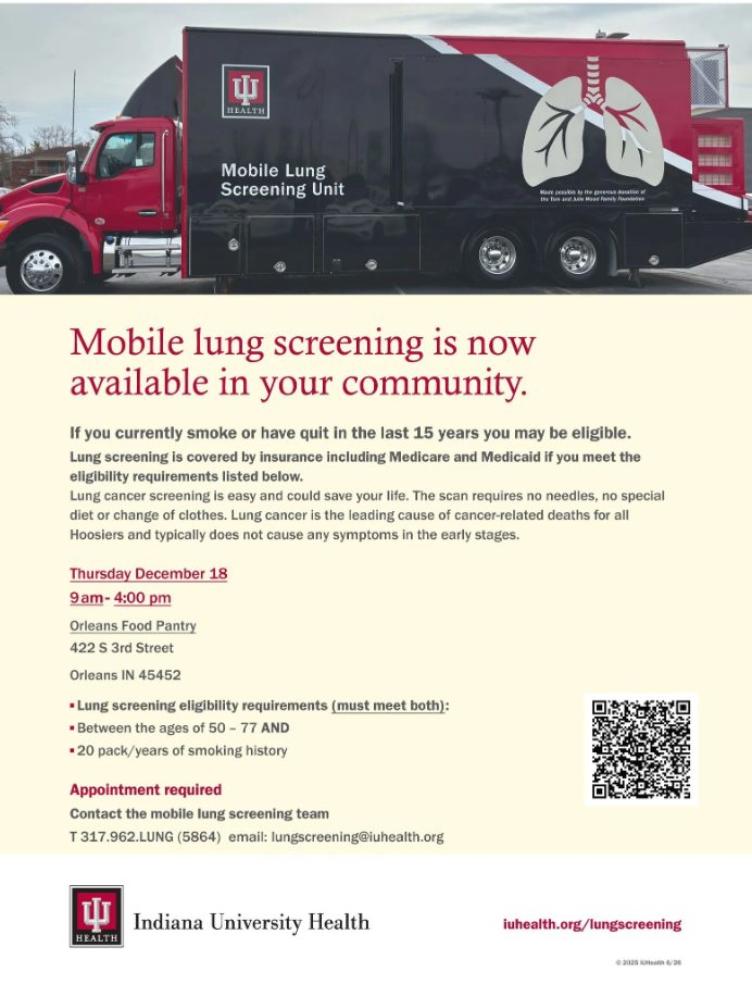 IU Health Mobile Lung Screening Unit to offer free screenings in Orleans