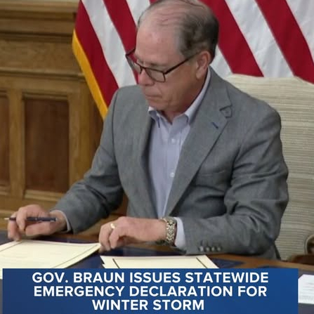 Governor Braun issues Statewide Disaster Declaration as Dangerous Winter Storm Hits Indiana
