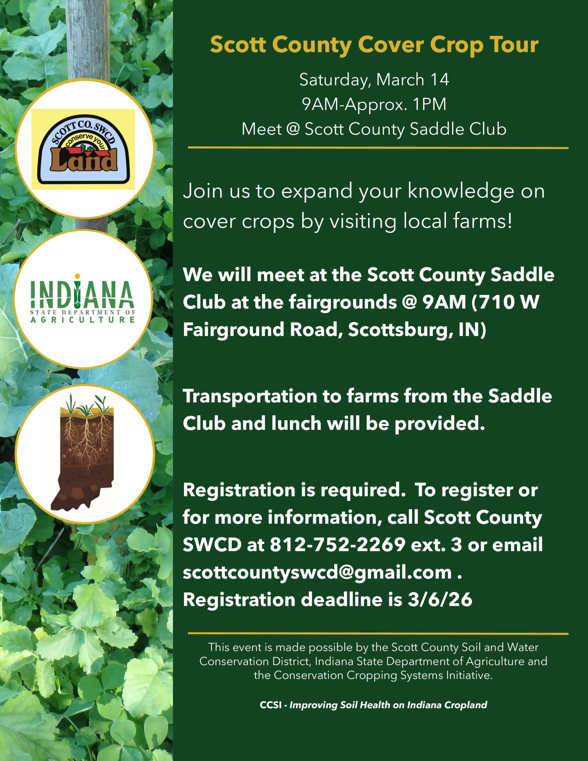 Local farmers invited to Scott County Cover Crop Tour this March