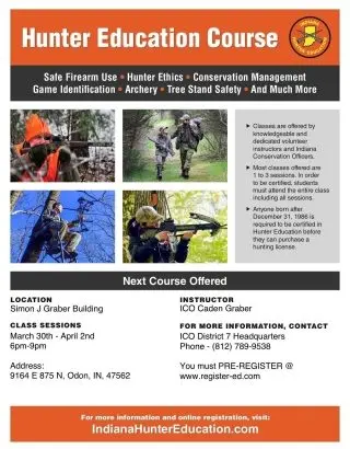 Master the Outdoors: Daviess County to host Indiana DNR Hunter Education Course