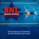 BNL Middle School swim team invites SCA students to participate