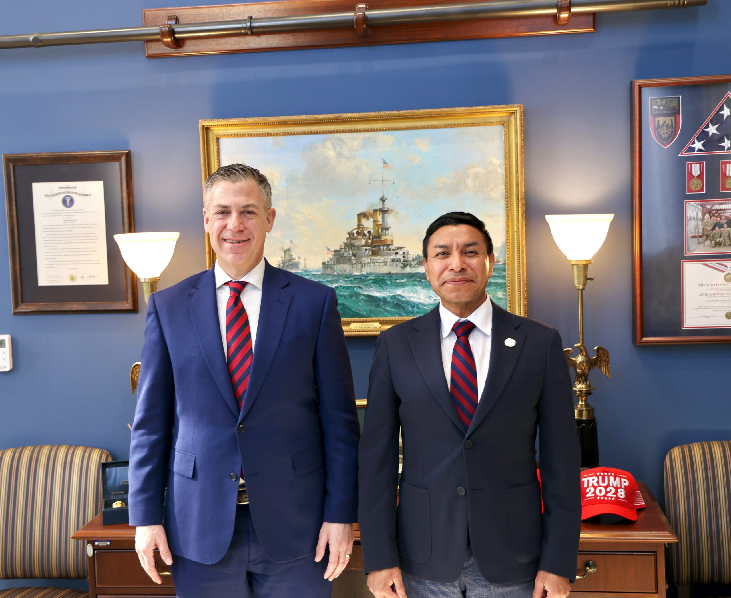 Secretary of State Diego Morales attends 2026 Winter NASS Conference, meets with Indiana National Guard and Senator Jim Banks