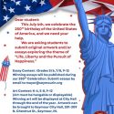 Seymour invites students to celebrate America’s 250th with art and essay contest