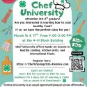 Chef University spring break program planned for grades 3–5