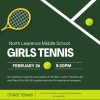 North Lawrence Middle School Girls Tennis Meeting set for February 26