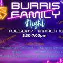 Burris family night scheduled Tuesday evening