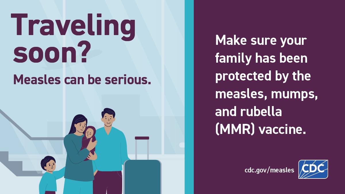 Health officials encourage residents to check measles vaccination before spring break travel