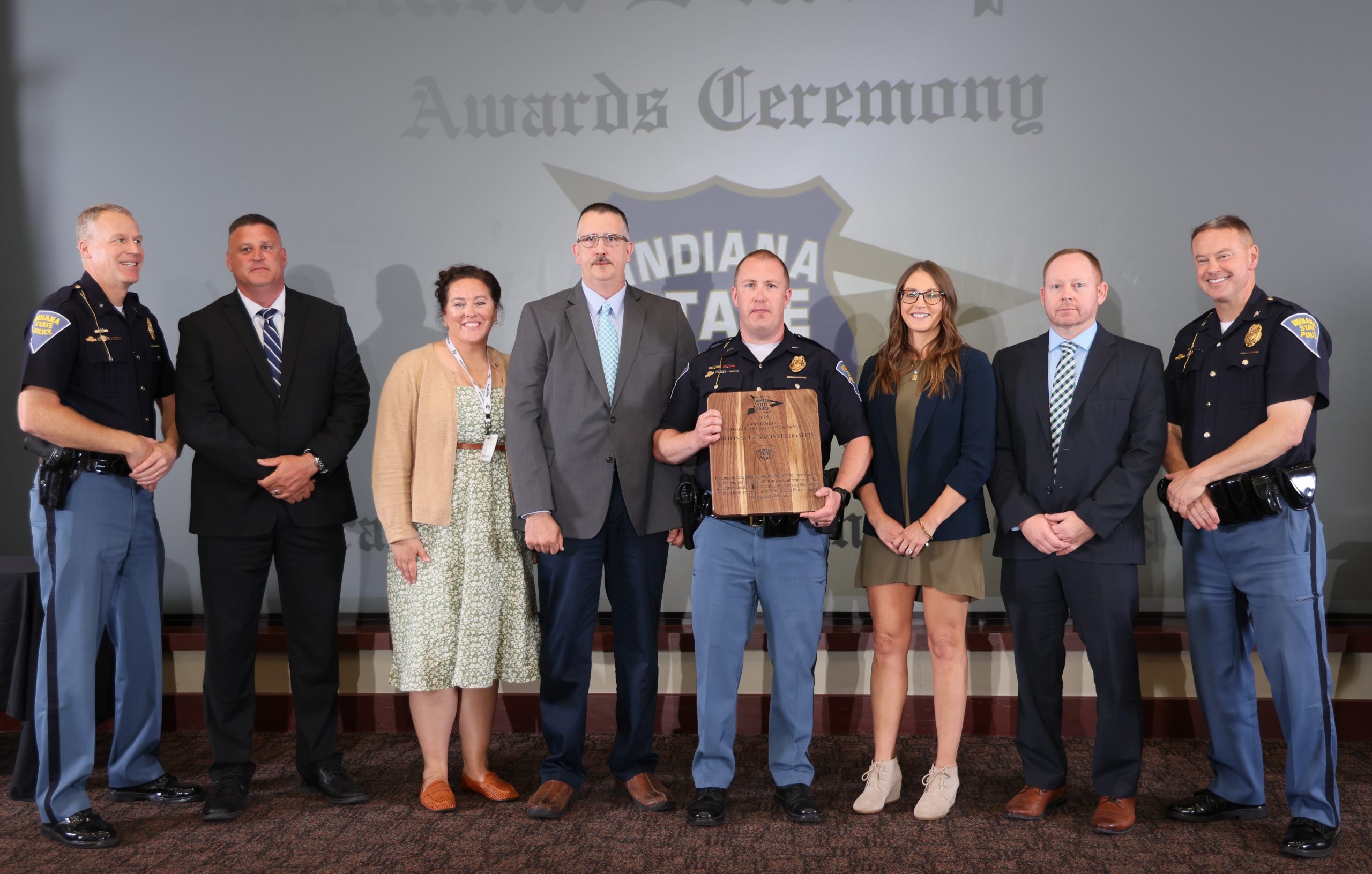 Multiple officers from Sellersburg Post 45 receive Indiana State Police Investigation of the Year Award
