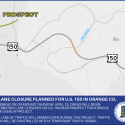 Lane closure planned for U.S. 150 in Orange County