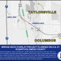Bridge deck overlay project planned on U.S. 31 in Bartholomew County