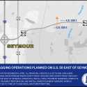 Flagging operations planned on U.S. 50 east of Seymour