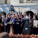 Secretary of State Diego Morales Meets with Officials in Washington D.C. to strengthen election integrity efforts and celebrate IU National Championship Football Team