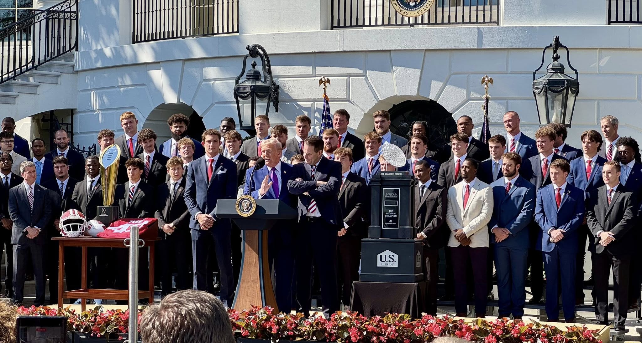 Secretary of State Diego Morales Meets with Officials in Washington D.C. to strengthen election integrity efforts and celebrate IU National Championship Football Team