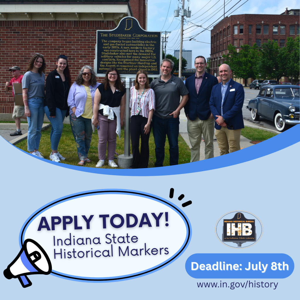 Indiana state historical marker application cycle for 2026-2027 now open