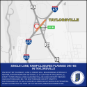 Single-lane, ramp closures planned on I-65 in Taylorsville