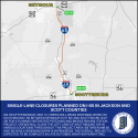Single-lane closures planned on I-65 in Jackson and Scott counties