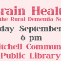 Brain health program planned for Sept. 29 at Mitchell Community Public Library