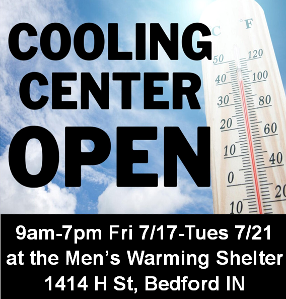 Due to excessive hot weather the Men’s Warming Shelter cooling center extended thru July 21