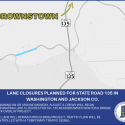 Lane closures planned for State Road 135 in Washington and Jackson Counties