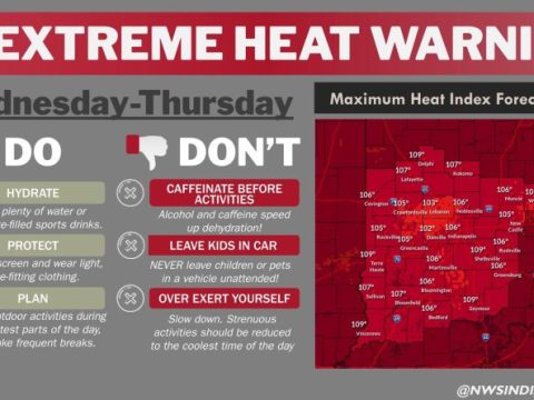 Dangerous surge: Extreme Heat Warning upgraded for Central Indiana as heat index threatens 107 degrees