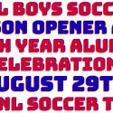 BNL Boys Soccer to celebrate 40th Anniversary with alumni recognition and events during Saturday’s slate of games