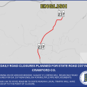 Daily road closures planned for State Road 237 in Crawford County