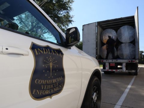 Indiana State Police Commercial Vehicle Enforcement Division statistics for August 2026